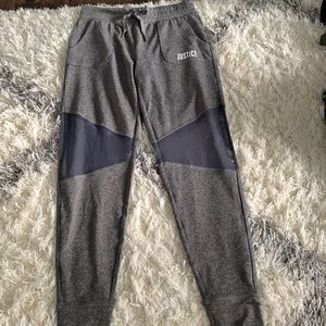 Grey Sweatpants With Mesh Cut-Outs